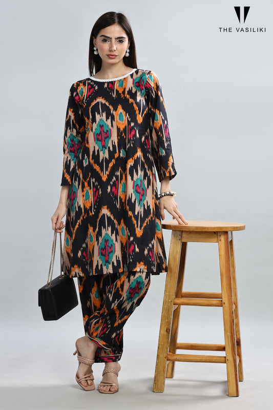 Printed Black Co - ord