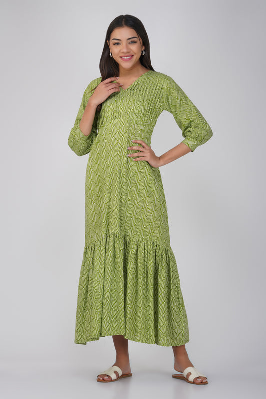 Green Cotton Dress