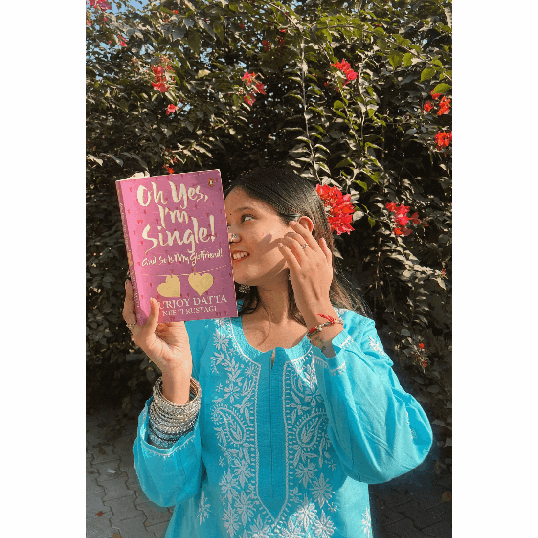 AZURE BLUE COTTON CHIKANKARI KURTA