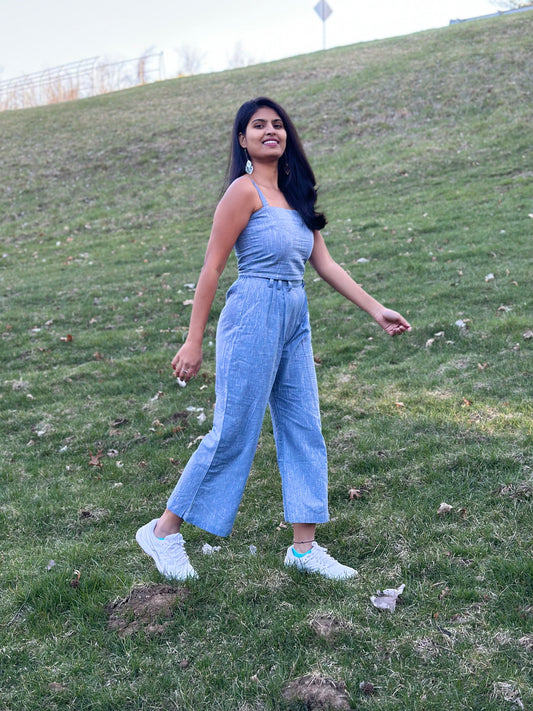 Solid Light Blue Co-ord Set