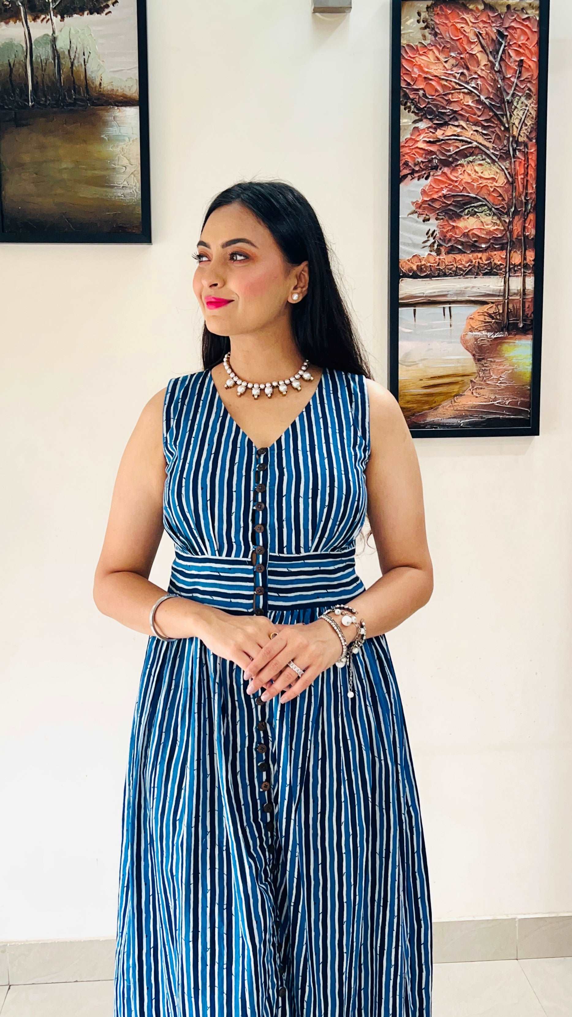 Blue Stripped Dress.