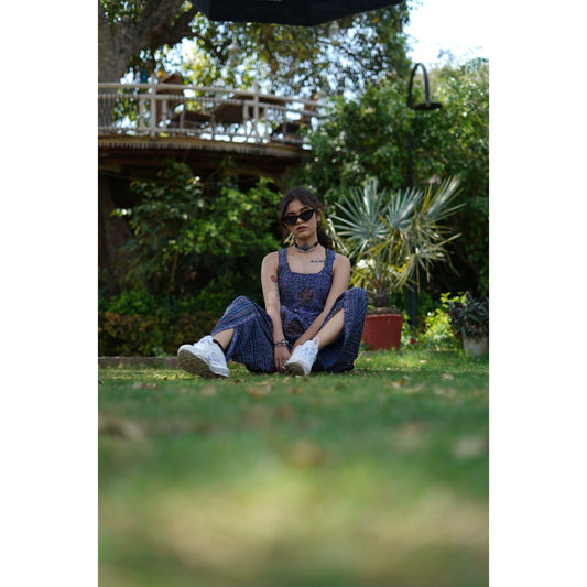 Tulip Ajrakh Hand Block-Printed Cotton Harem Pants