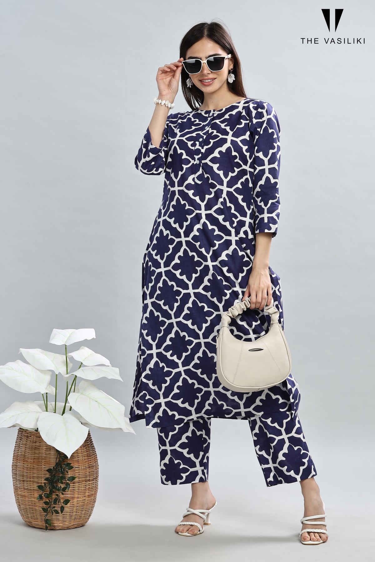 Printed Blue kurta Set