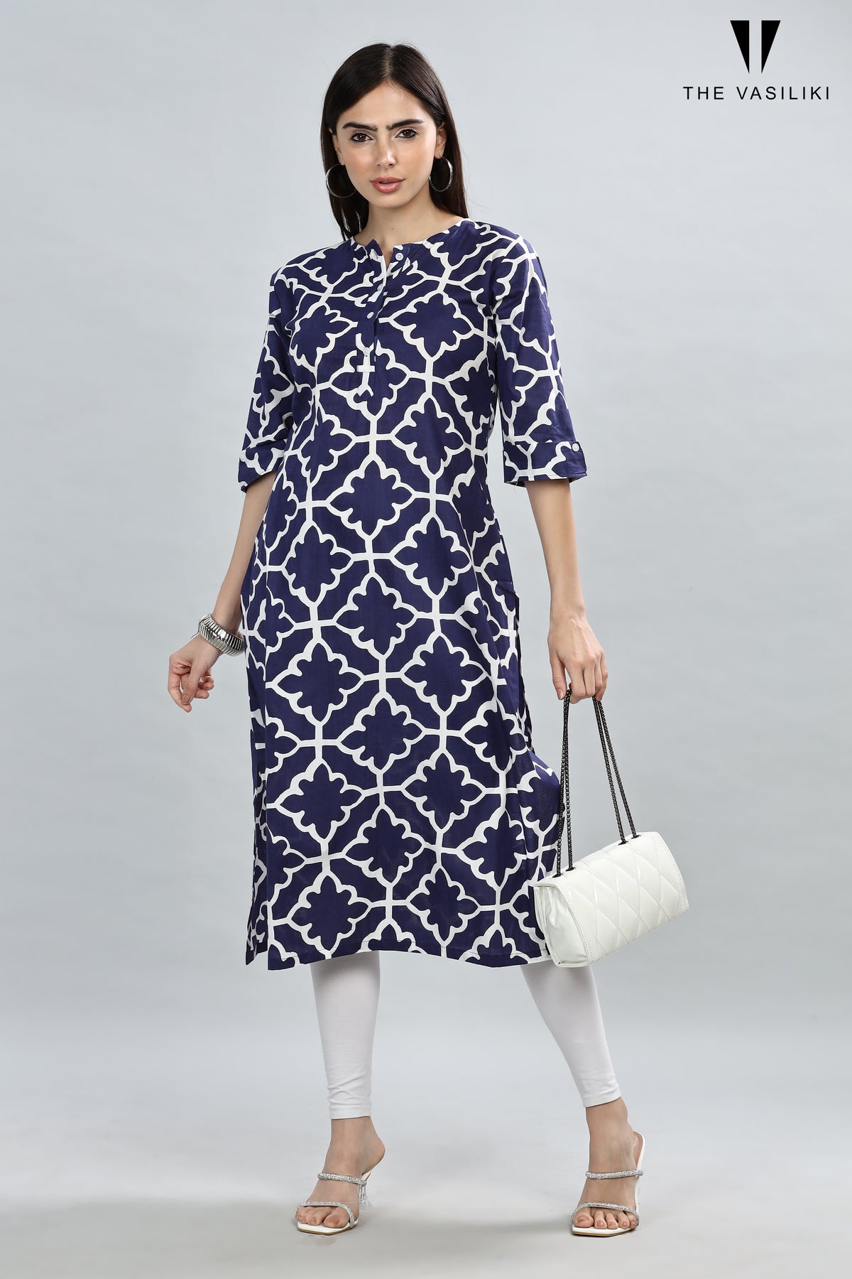 Printed Blue Kurta