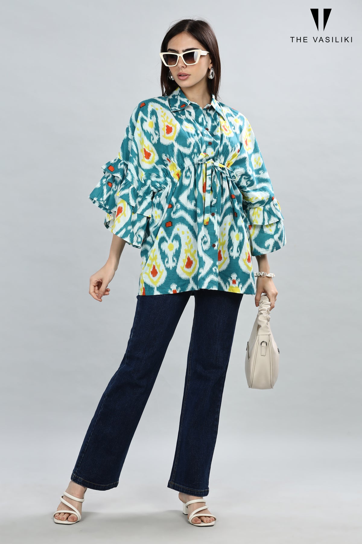 Printed Blue color Top