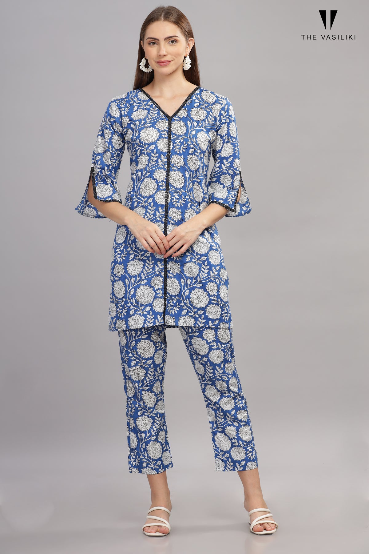 Printed Blue Co - ord Set