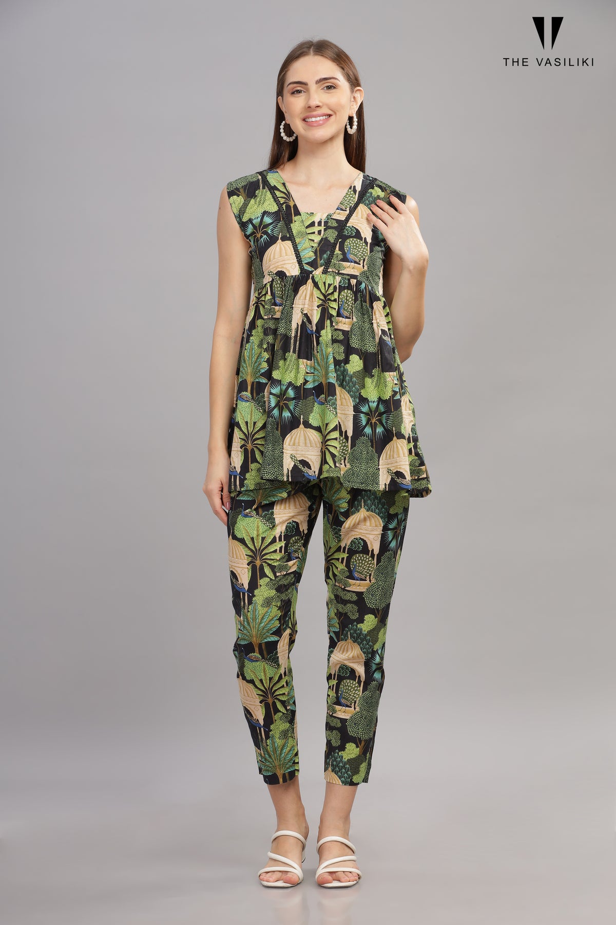 Printed Green Co - ord Set