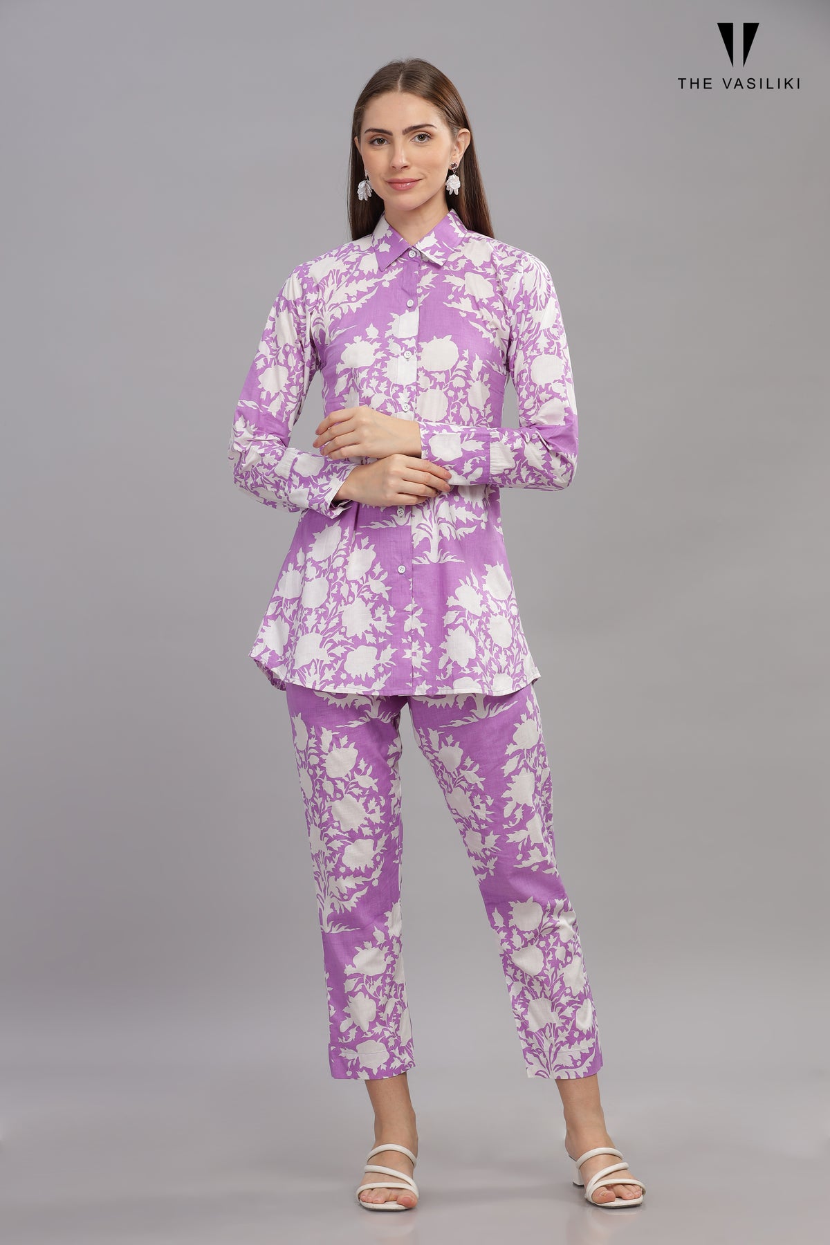 Printed Purple Co - ord Set