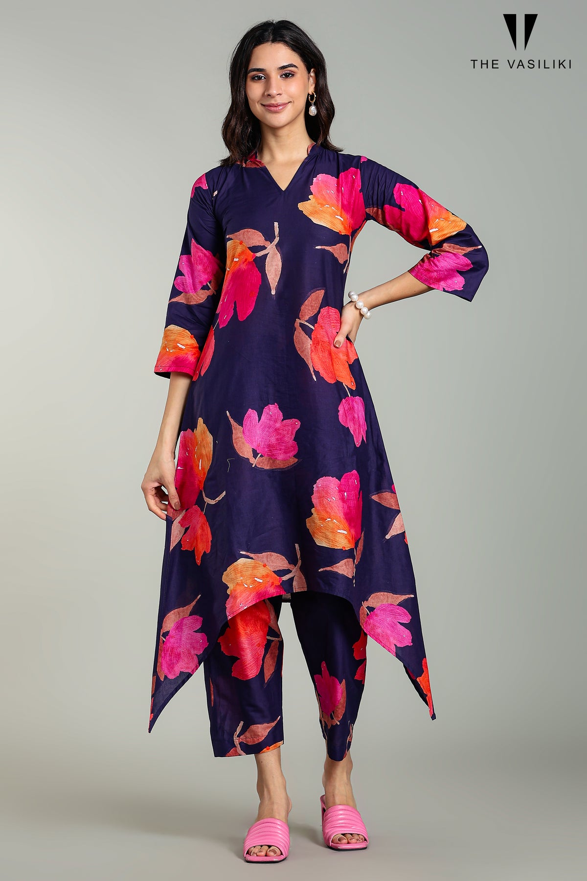 Printed Blue Kurta Set