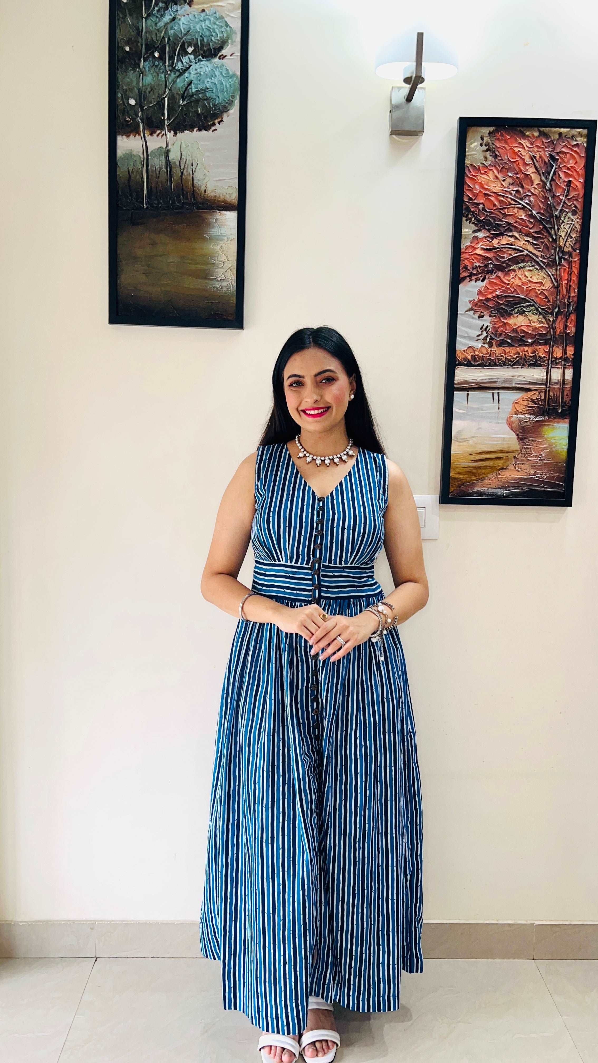 Blue Stripped Dress.