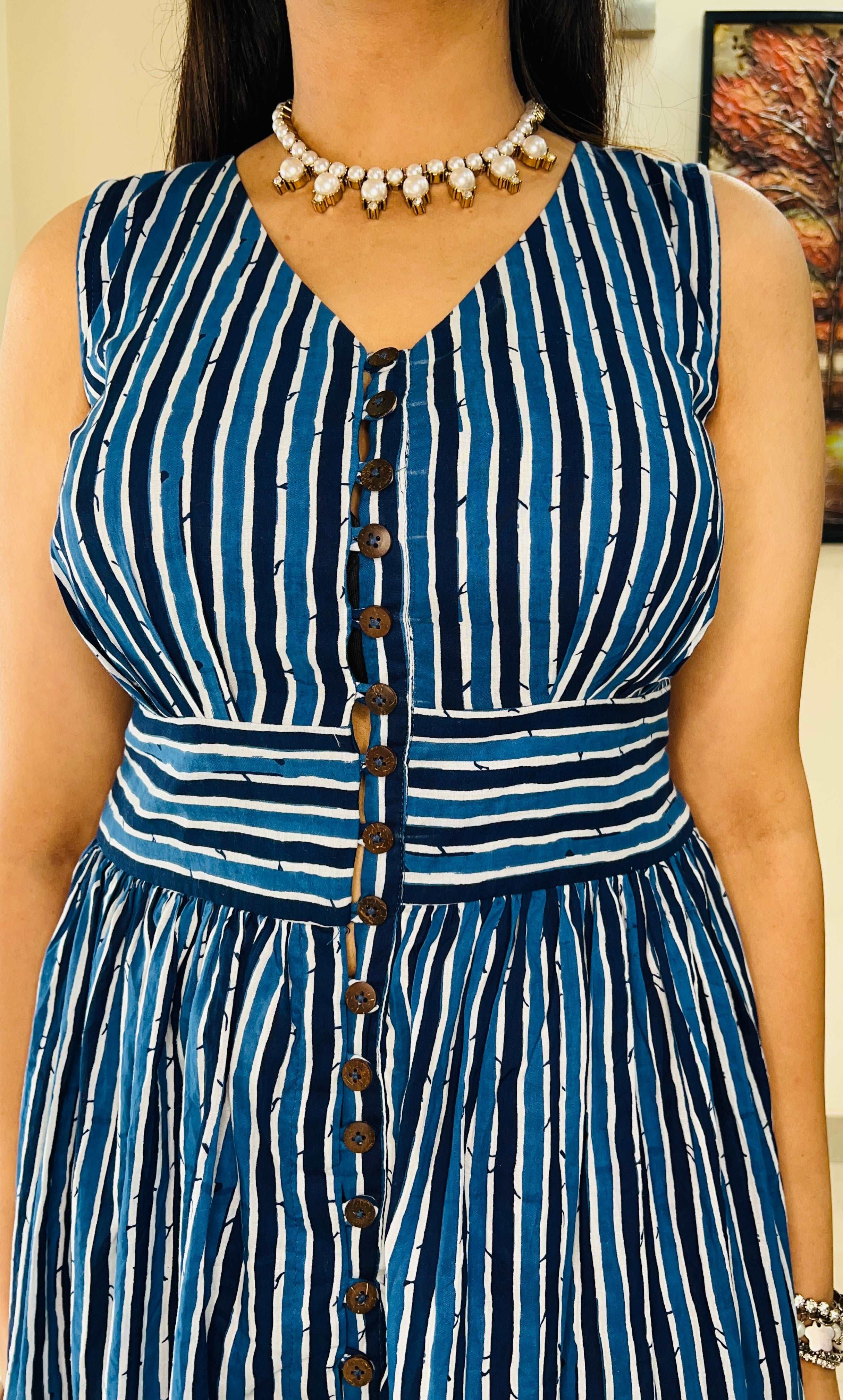 Blue Stripped Dress.