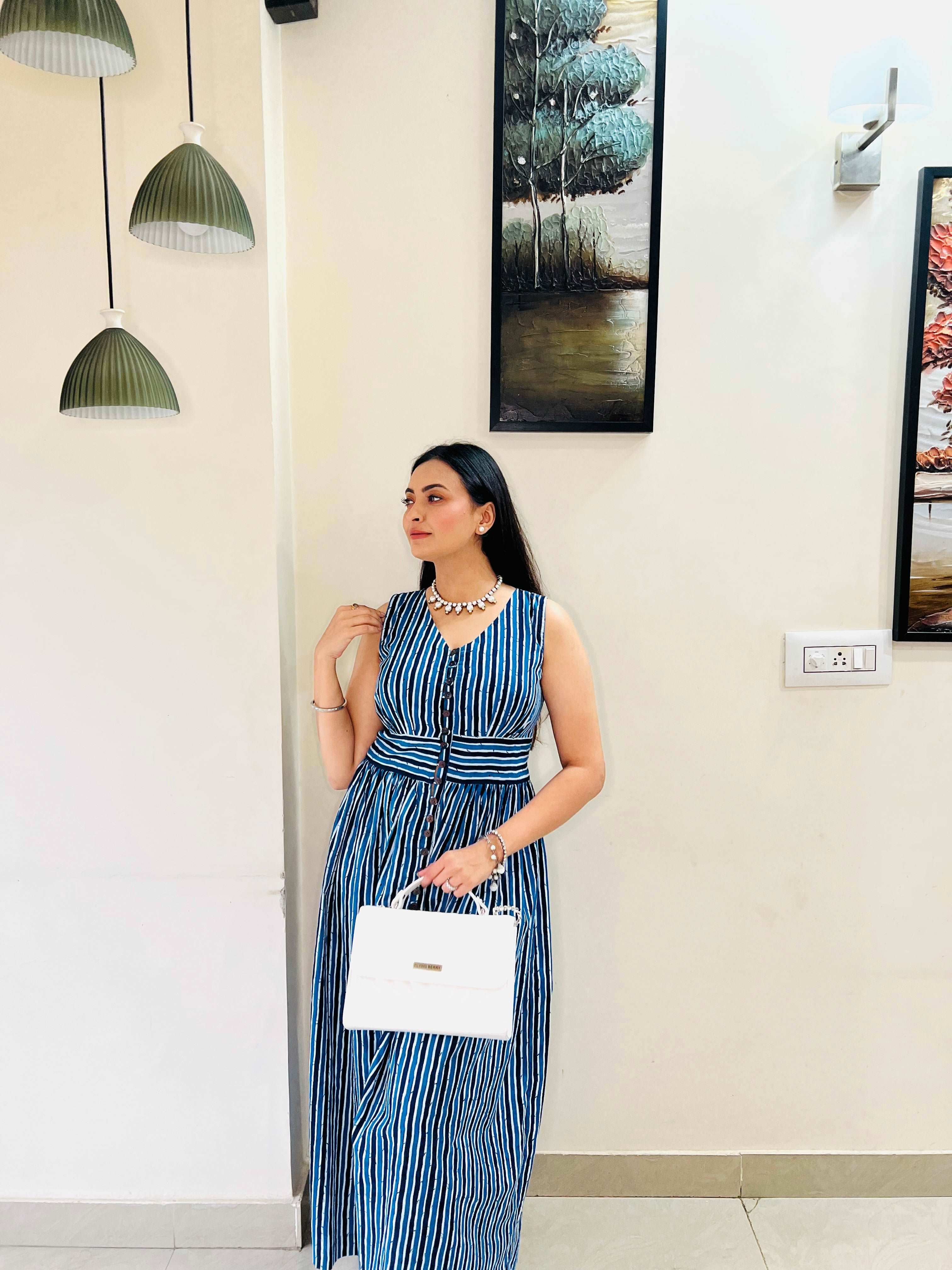 Blue Stripped Dress.