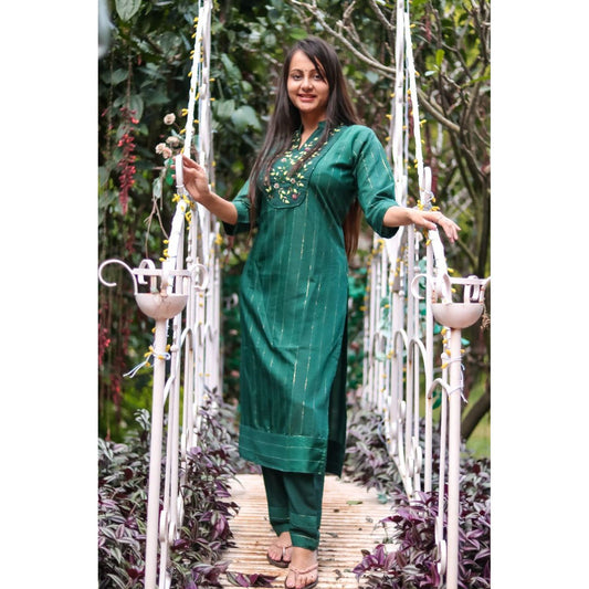 Persian Green Handwork Suit Set