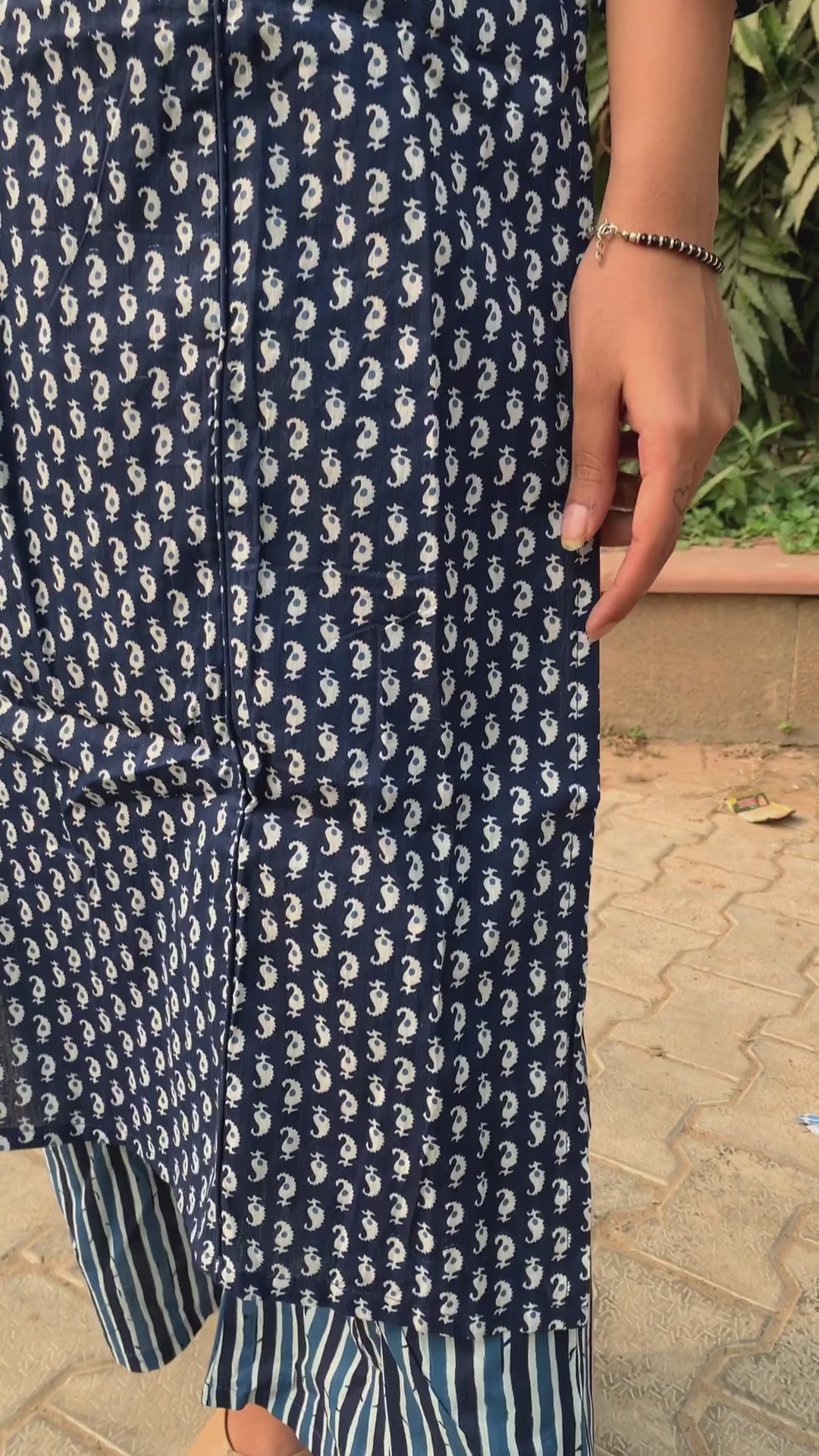 Aegan Blue Kurti Palazzo Set