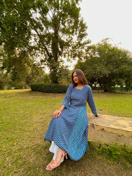 Aegan Blue Kurti Dress